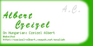 albert czeizel business card